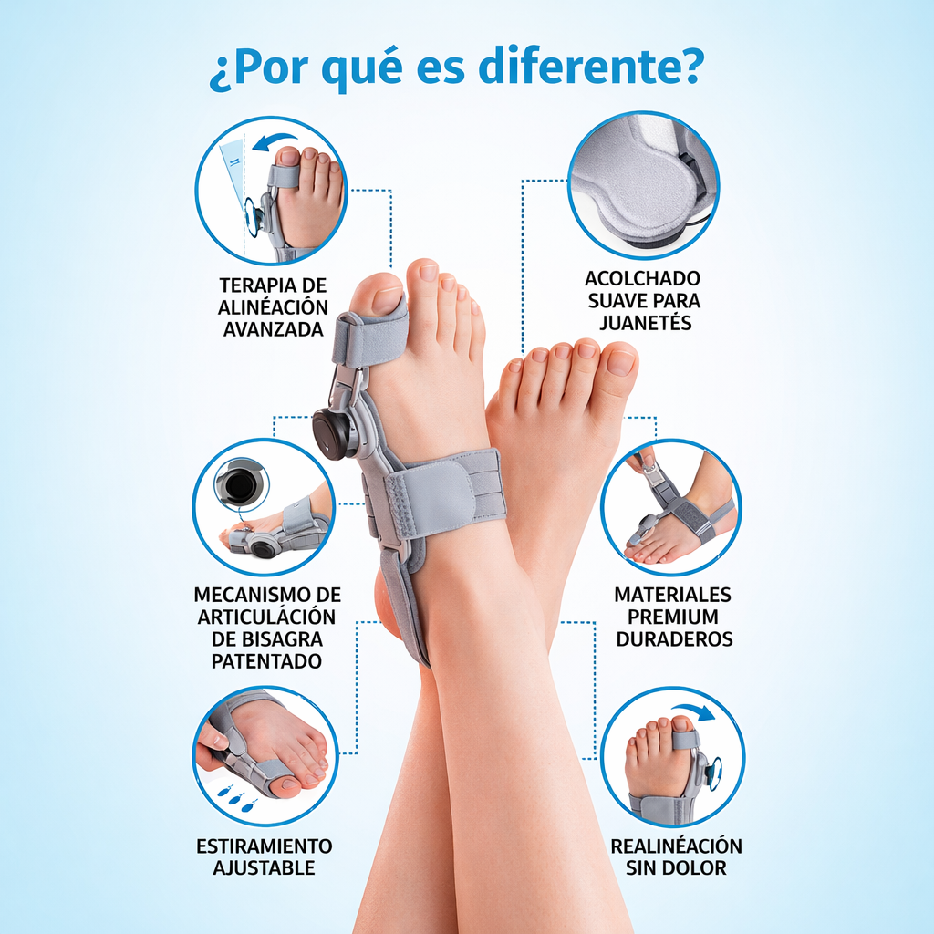 Férula Correctora de Juanetes - Realinea su dedo del pie a su posicion natural